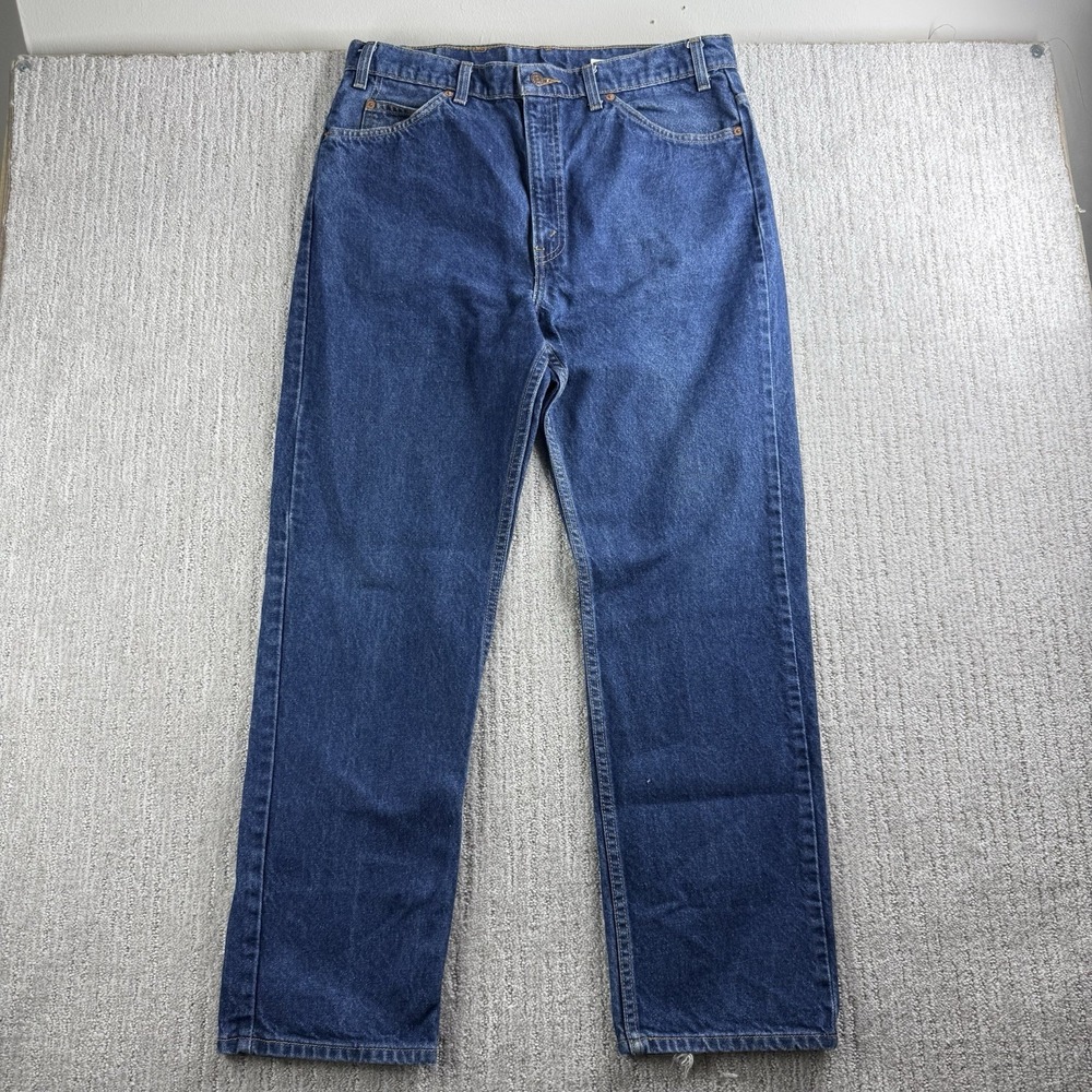 Vintage Levi's 505 Jeans Orange Tab Men's Size 38x30 (fits 36x30) Dark Wash